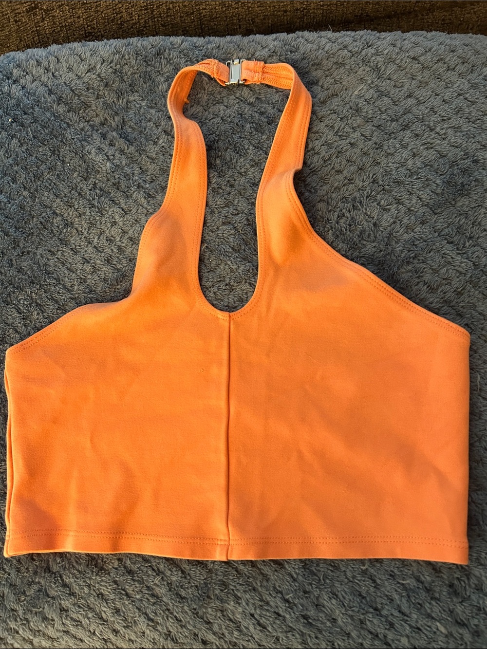 Sunday Best Bright Orange Halter Crop Top